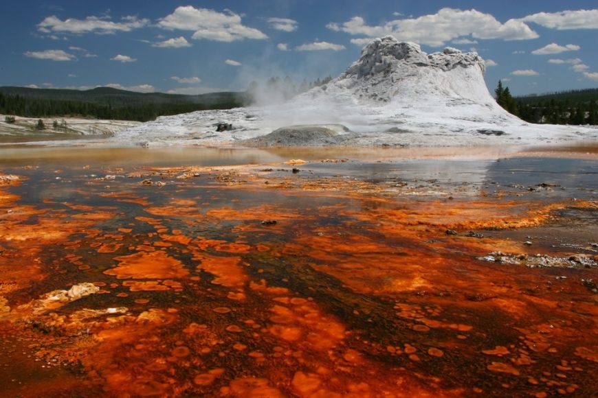 Castle Geyser - Yellowstone National Park Castle Geyser - Yellowstone National Park