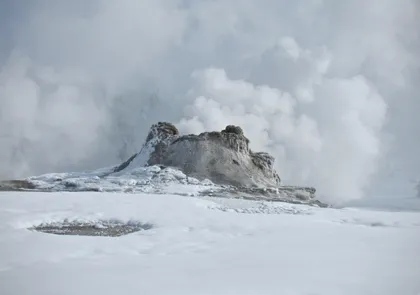 Castle Geyser in Winter Castle Geyser in Yellowstone in Winter