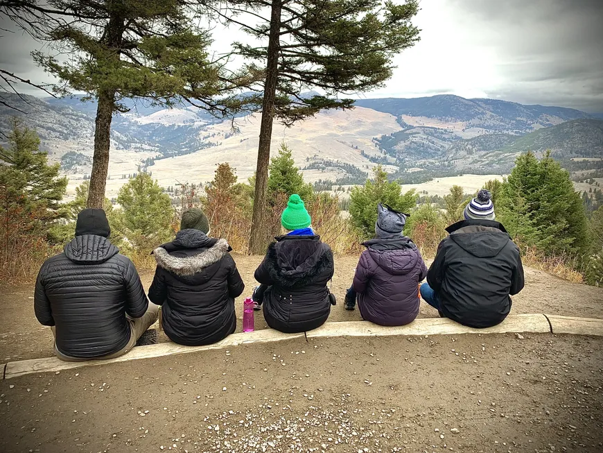 Enjoying the view in Yellowstone